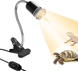 Reptile Heat Lamp UVB/UVA with Dimmer - UVB Reptile Light Fixture & 2Pack Basking Light for Tortoise Habitat Aquarium Bearded Dragon