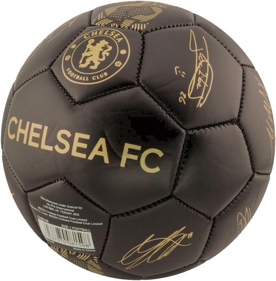 Chelsea F.C. Size 5 Phantom Football, Black