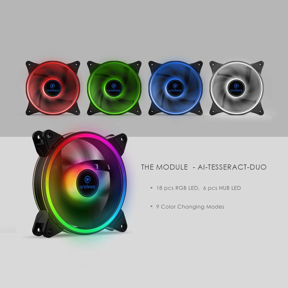 Gеt Chеар Prісе anidees AI Tesseract Duo 120mm RGB PWM Fan x3 Compatible with ASUS Aura SYNC/MSI Mystic/GIGABYTE Fusion MB with 5V addressable RGB Header, for case Fan, Cooler Fan, with Remote(AI-Tesseract-Duo) 80% оƒƒ Dіѕсоunt anidees AI Tesseract Duo 120mm RGB PWM Fan x3 Compatible with ASUS Aura SYNC/MSI Mystic/GIGABYTE Fusion MB with 5V addressable RGB Header, for case Fan, Cooler Fan, with Remote(AI-Tesseract-Duo)