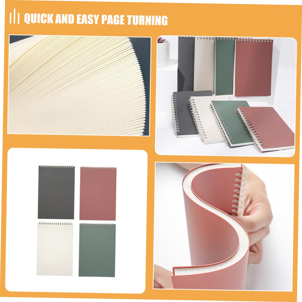Lurrose 10pezzi Con Chiusura Scatto Design Minimalista Righe Per Scuola Facile Da Trasportare Per Scrivere Disegnare Tenere Un Per Università Materiale Scolastico Da Lavoro