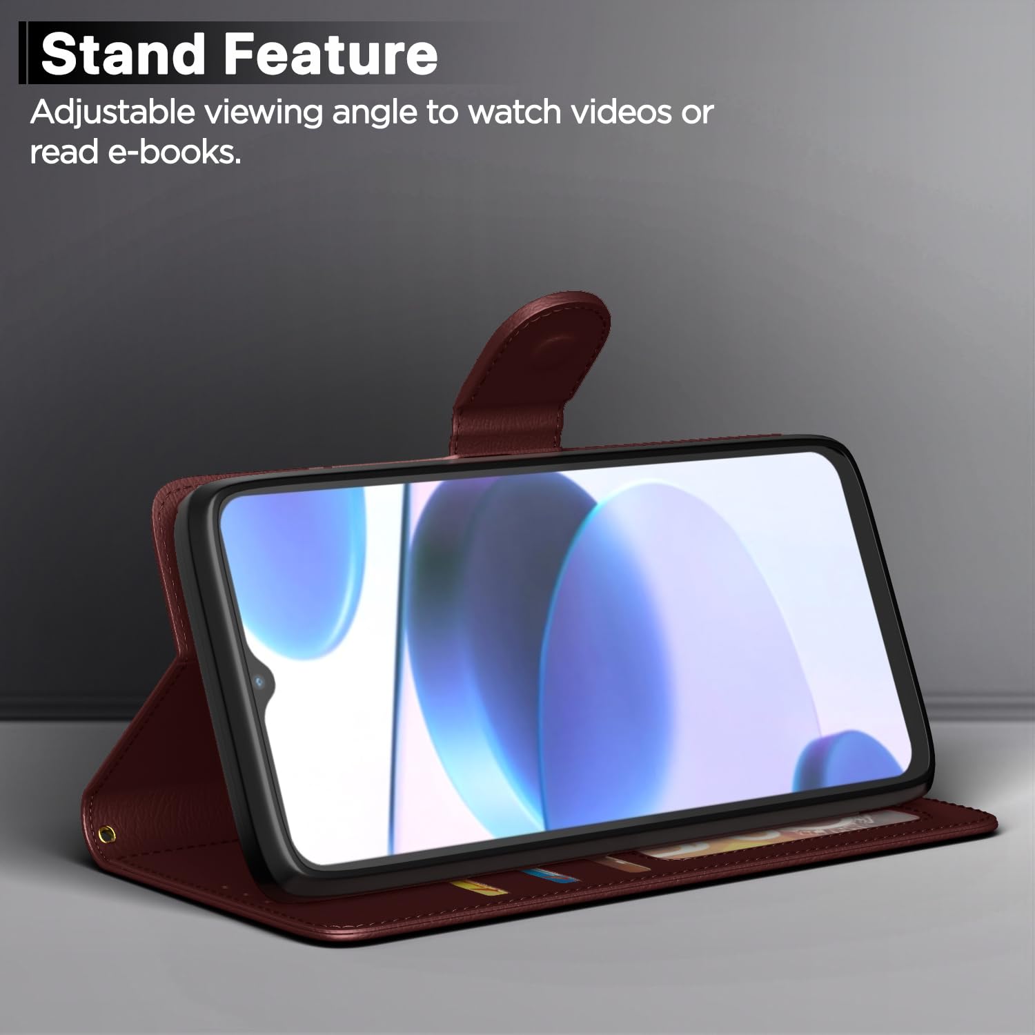 Realme C35 Flip Cover - Leather Wallet Stand -3