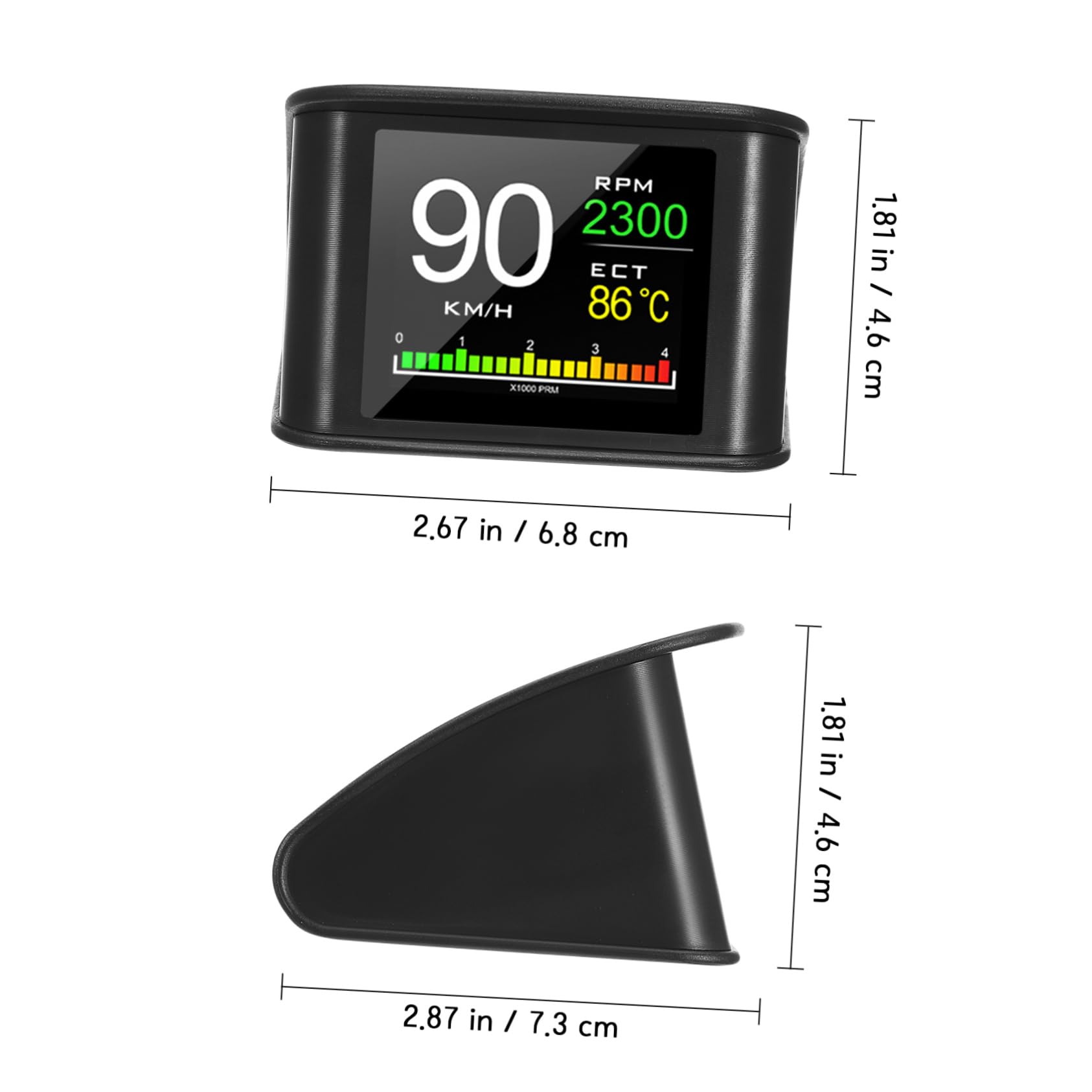 Didiseaon Display Auto Portatile Hud Tachimetro Digitale con Schermo Lcd per Visualizzazione Velocità e Sicurezza Durante Viaggi Lunghi e Spostamenti di Lavoro