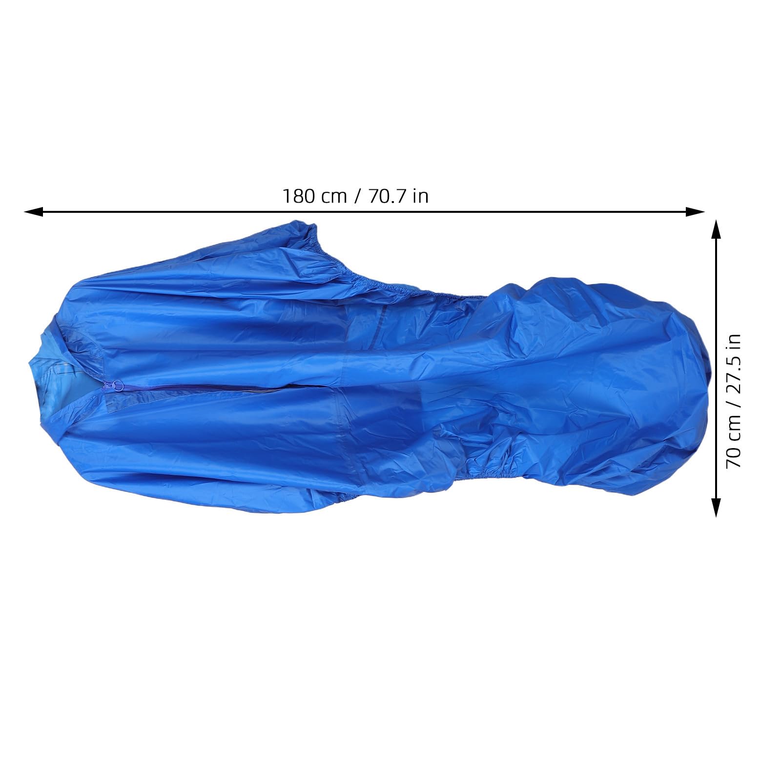 Elektrischer Rollstuhl Regencape mit Kapuze, PVC, Blau, Vollschutz