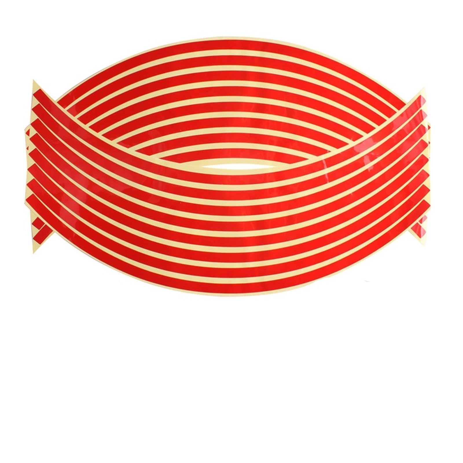 Hub Decals Rim 16Pcs/Set 18inch Strips Motorcycle Car Rim Stripe Wheel Decal Tape Sticker Lots Reflective Material Road Safety Reflect Stripe Tape(Red)