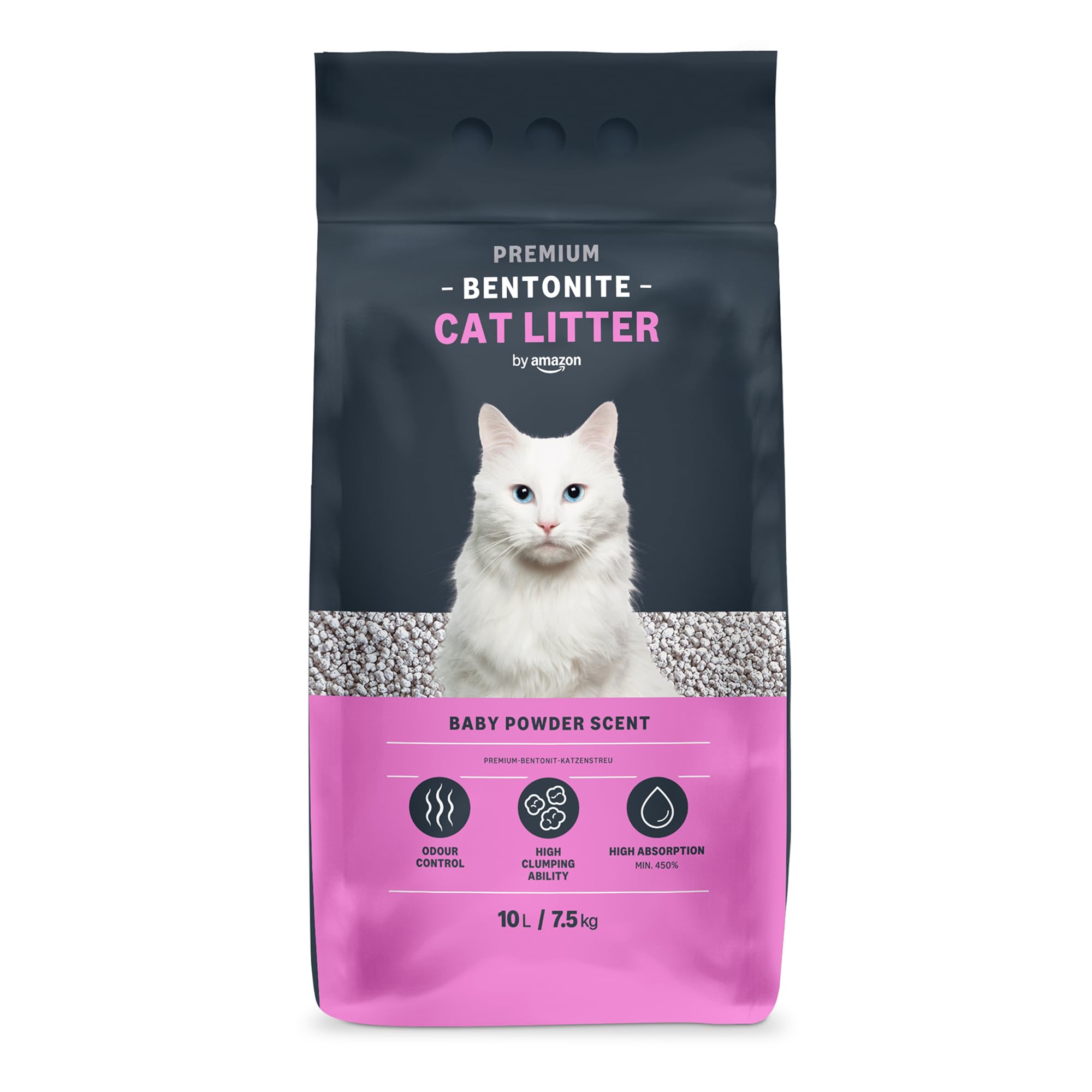 Amazon Lettiera per Gatti Premium in Bentonite, Profumazione al Talco, 10L (Confezione da 1) (in Precedenza un Marchio Lifelong, Stesso Prodotto)