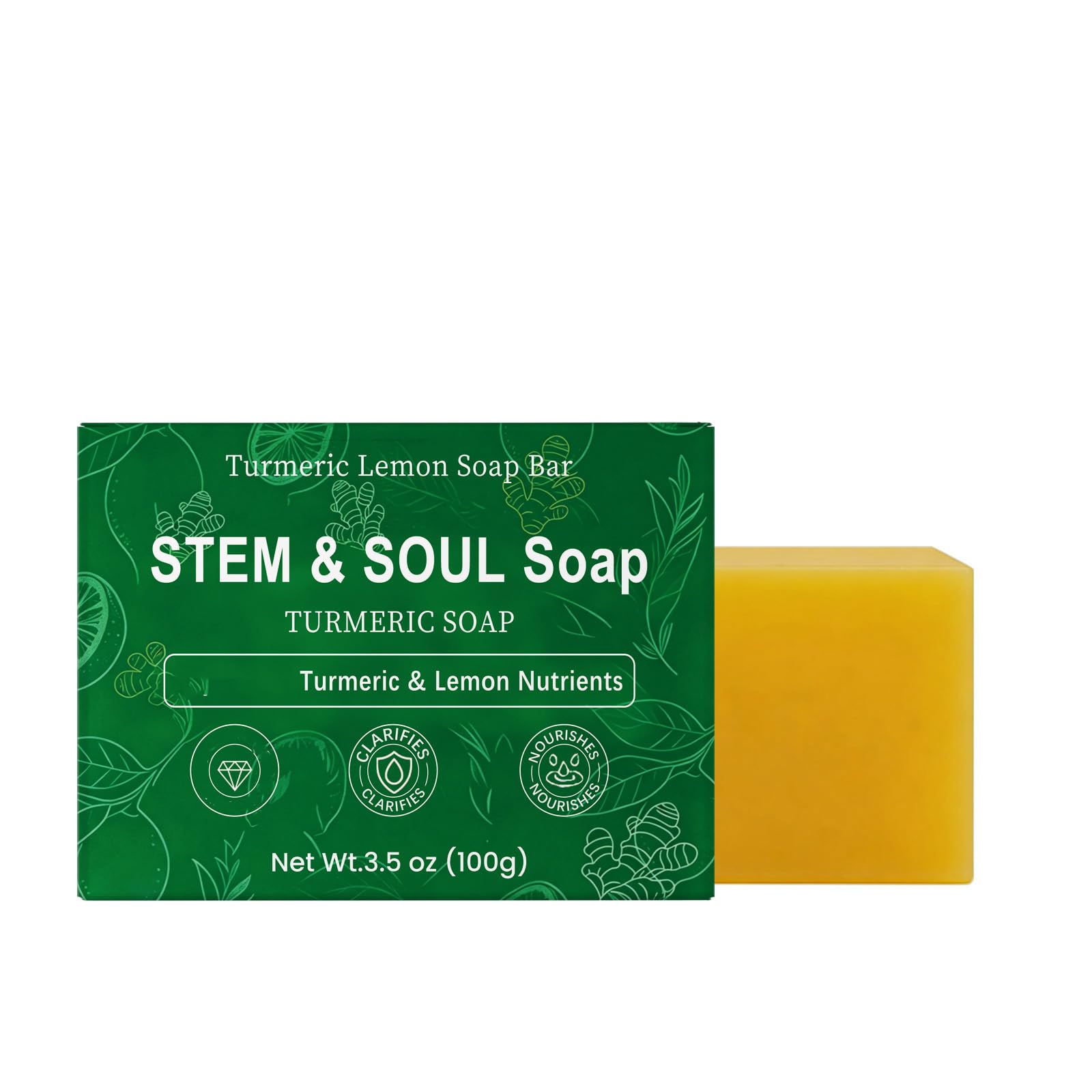 Turmeric Lemon Soap Bar Cleansing Skincare Set 3.5oz (1PCS, 3.5Oz)