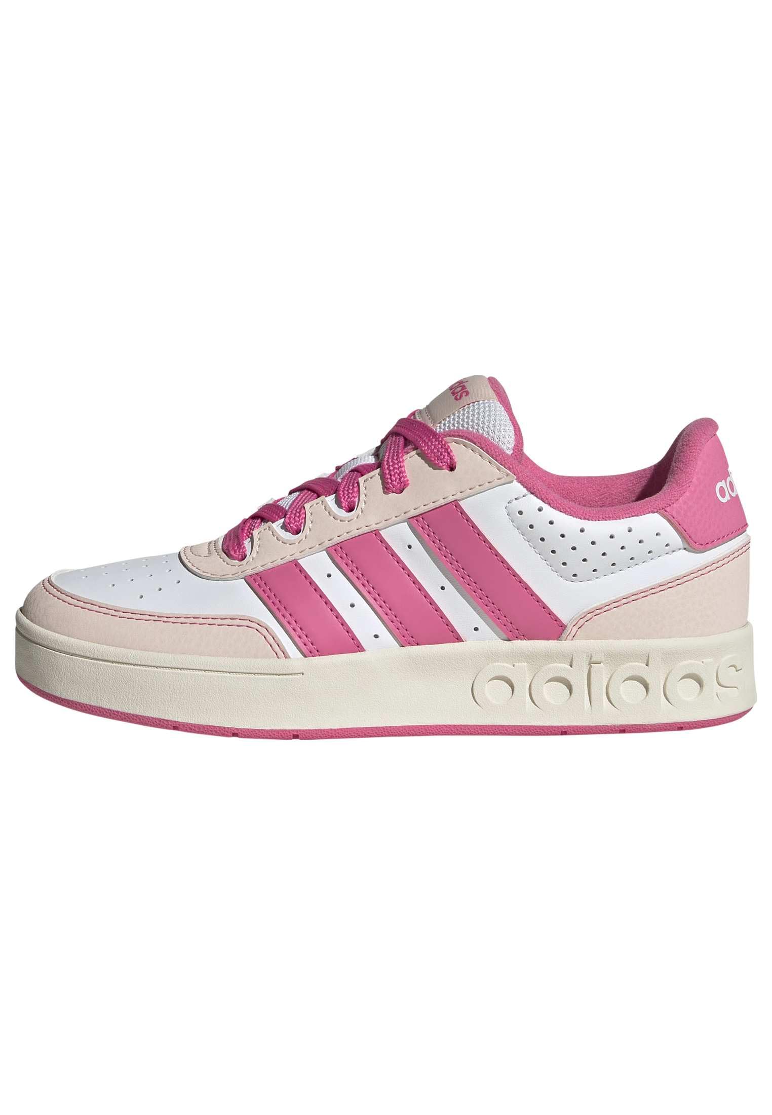 adidas Unisex Kids BREAKBASE Shoes Junior, FTWR White/Pink Fusion/Wonder Quartz, 6 UK