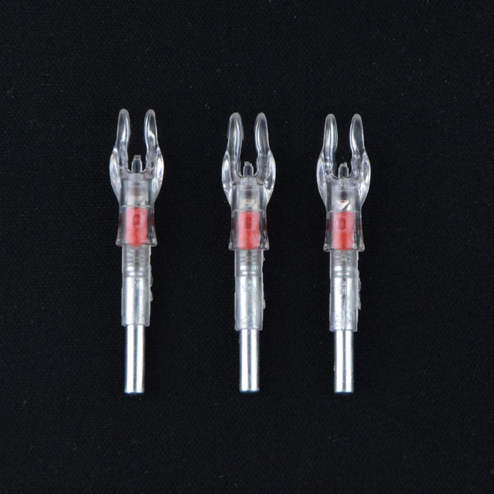 SHARROW 6/12 PCS LED cames de flèche encoches Lumineuses légère pour Arbre de flèche avec diamètre intérieur 4,2 mm, Arc à poulies Sport tir à l'arc Formation flèche Accessoires