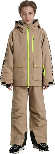 GSOU SNOW Snow Suit for Kids Ski Suit Boys Ski Jacket and Snow Bibs Set Waterpro