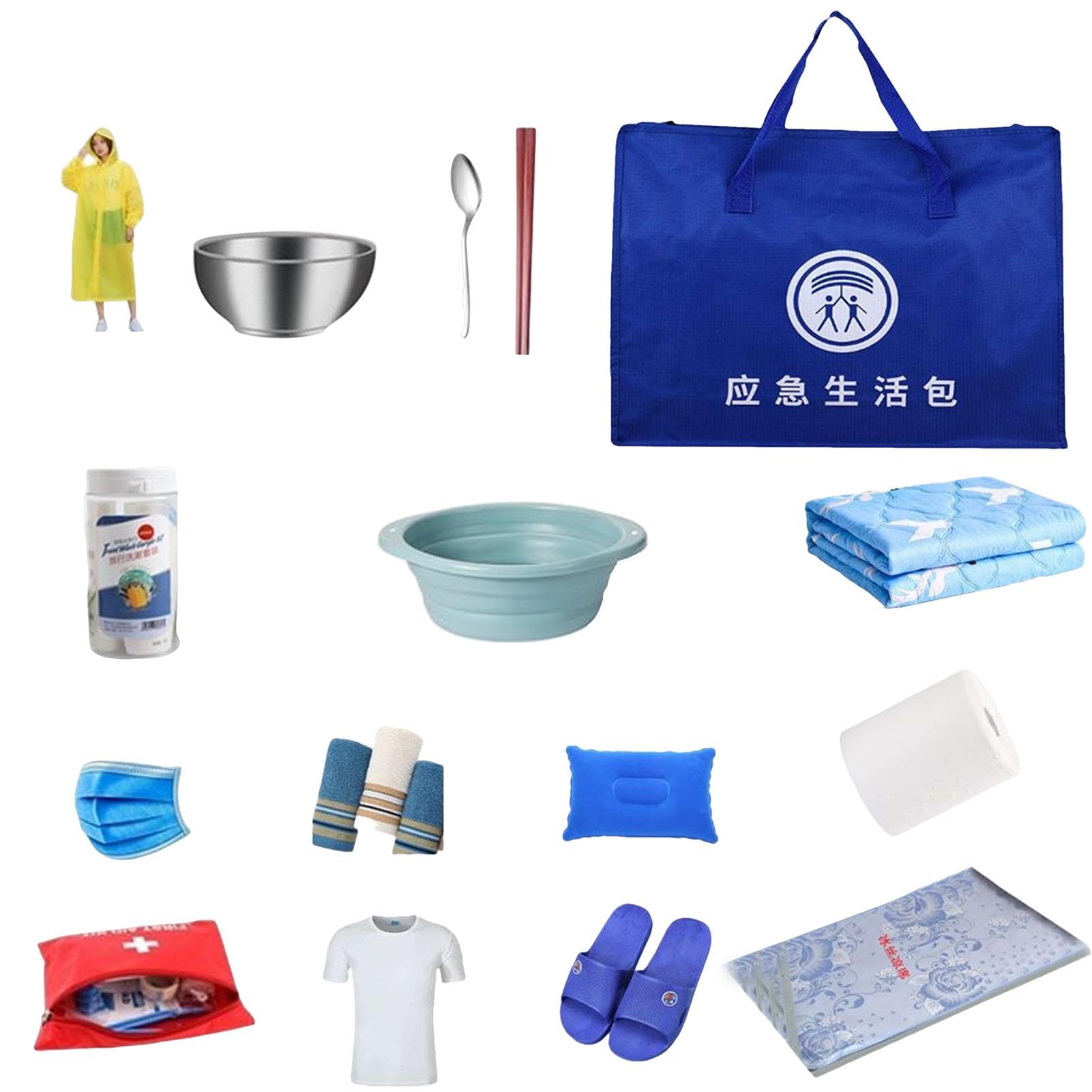 Survival-Kit für Camping, Survival-Kit für Notfälle – Professionelle Überlebensausrüstung und -ausrüstung, Survival-Set für Notfälle | Outdoor-Überlebensausrüstung für Reisen, Camping, Wandern, Outdoor-Vorbereitungsausrüstung