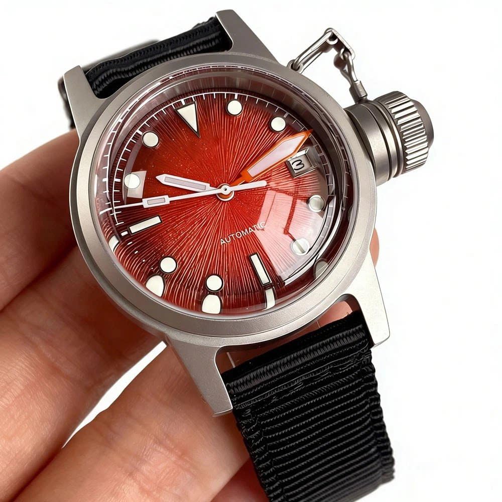 Automatyczny męski zegarek do nurkowania ze stali nierdzewnej 36 mm z szafirowym kryształem 8215, wodoodporny zegarek na rękę 200 m