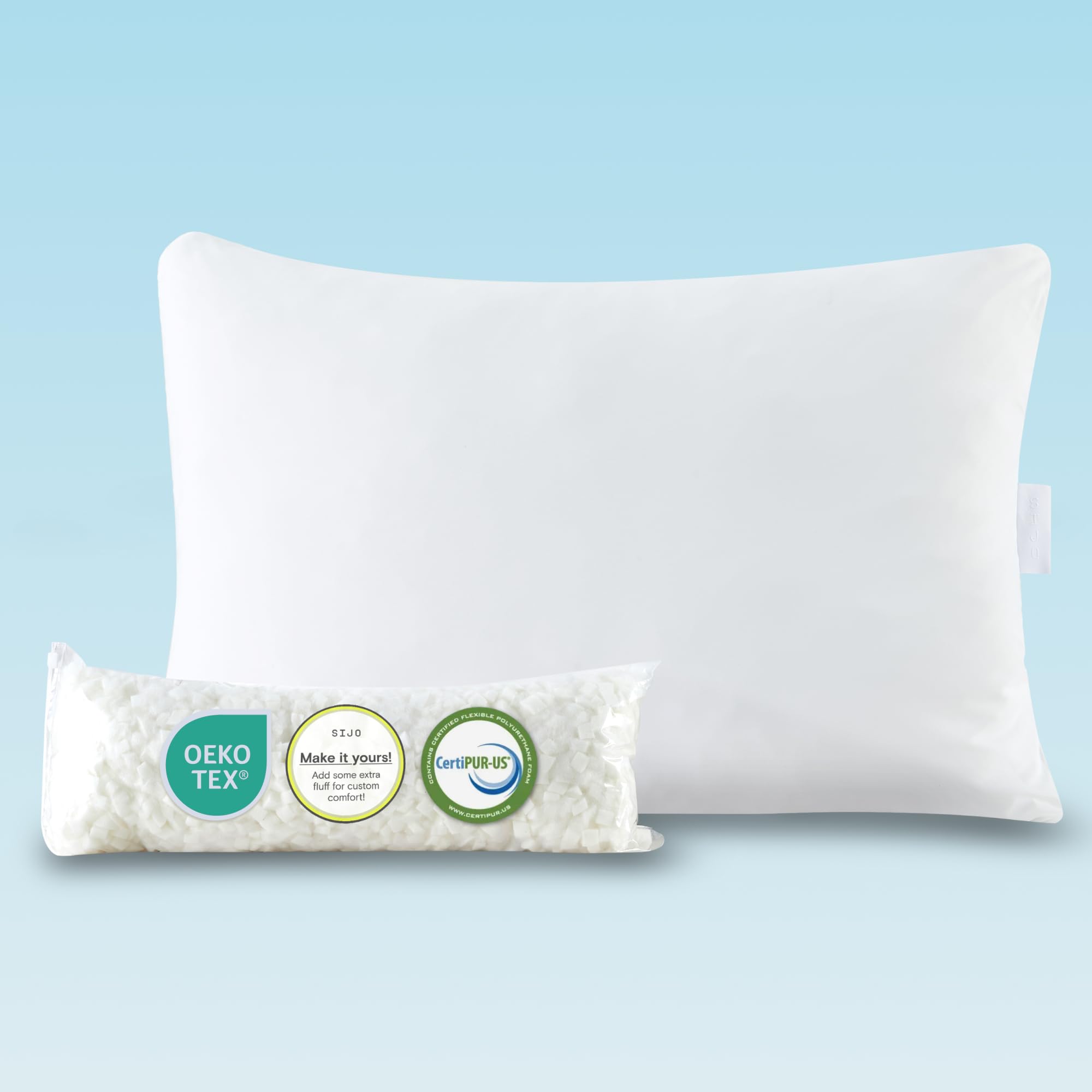 Amazon.com: Sijo FlexCool Shredded Memory Foam Pillow - Adjustable