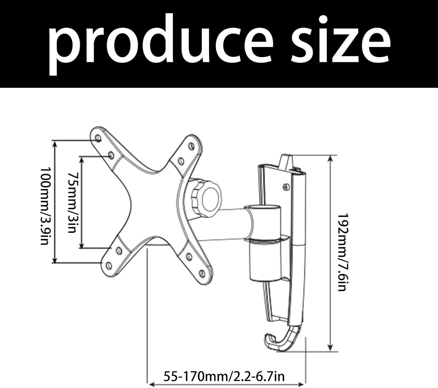 Foldable Aluminum Alloy Wall Mount 18kg Load Capacity for 13-32 Inch Screens Space Saving Design Compatible Televisions Mount