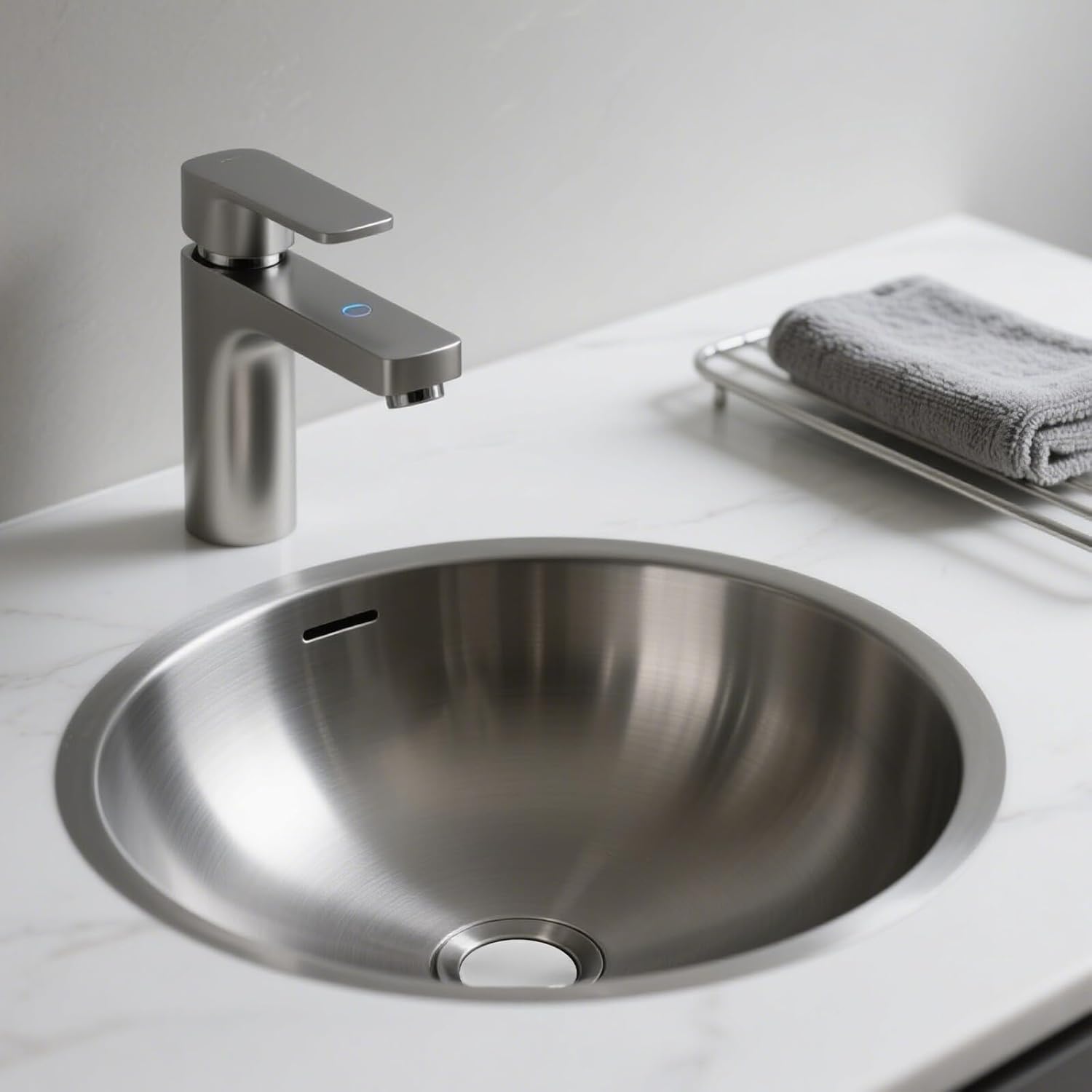 Operitacx 2pcs Stainless Steel Faucet Cover Sink Hole Cover for Kitchen Easy to Install Leakproof Decorative for 31-40mm Holes