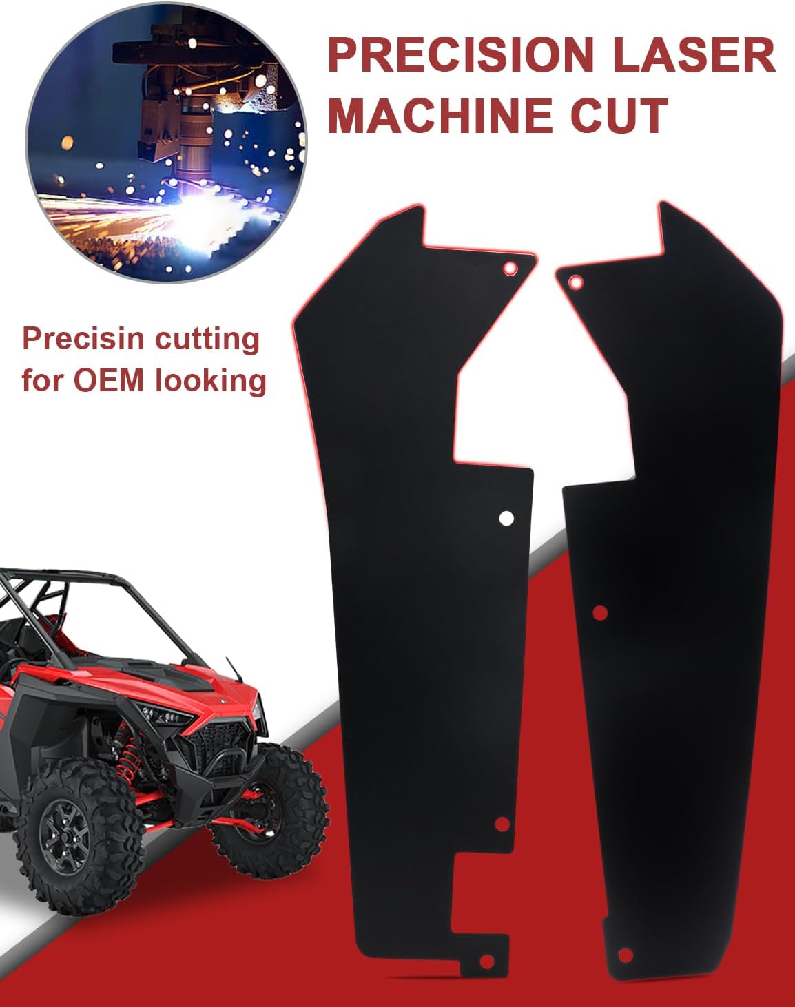 Chelhead Rear Wheel Well Block Offs PRO XP Mud Guards Inner Splash Fender Compatible with Polaris RZR PRO XP, PRO R 2020 2021 2022 2023 2024