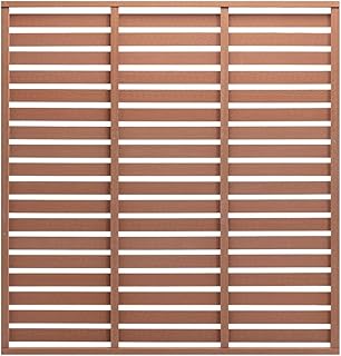 Durable Wood-Plastic Composite Horizontal Fence Panel for Outdoor Fencing, Patio Shading, and Partitioning with Slatted Design for Sunlight and Air Flow