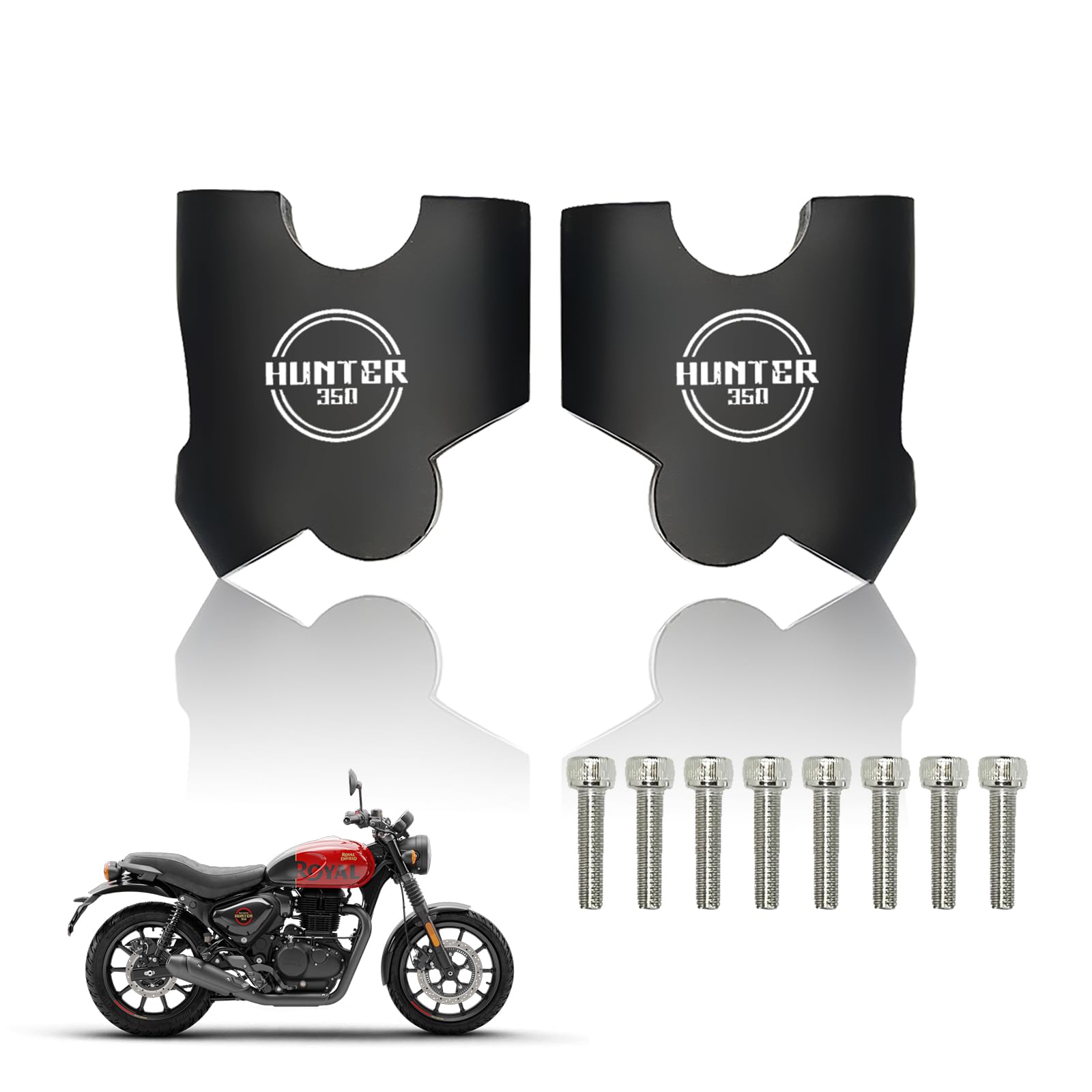 MOTO GENIUS Adjustable Handle Riser Hunter |Enhances Comfort and Control | Height Riser Clamp Compatible with RE Hunter (Angular)-image-35