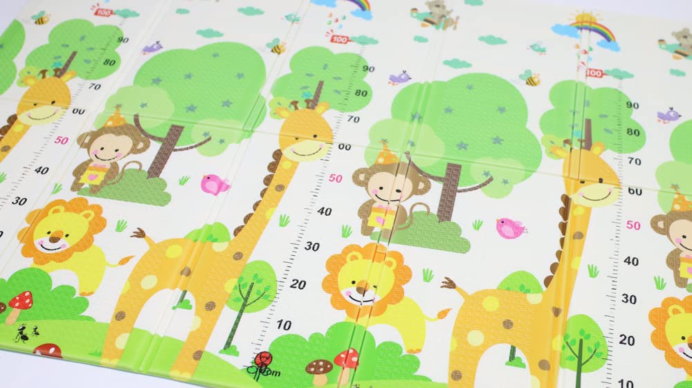 Spielmatte für Babys, faltbar, rutschfest, extra groß, wendbar, wasserdicht, tragbar, doppelseitig.
