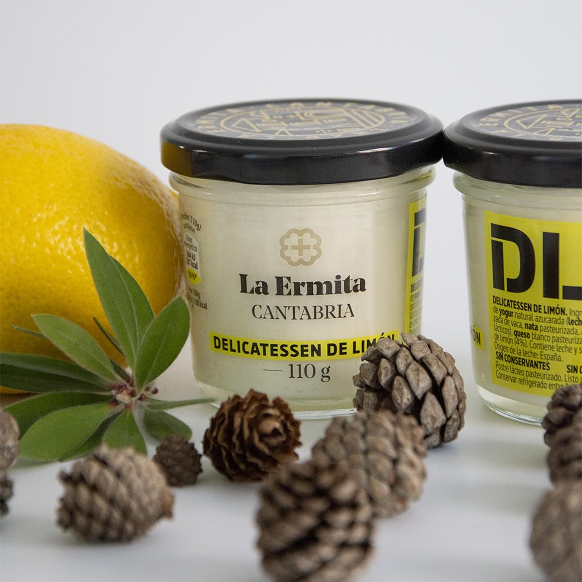 LA ERMITA Delicatessen de Limón, Postre Lácteo Cremoso, Sin Gluten, 110 g Pack 6