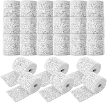 24 Pack 3x 180 Plaster Cloth Rolls Bulk Each Roll, Plaster Gauze Bandage for Craft, Gauze Bandage Roll for Modeling, Masks, Scenery, Belly Cast 3In x 15Ft/ 5Yd