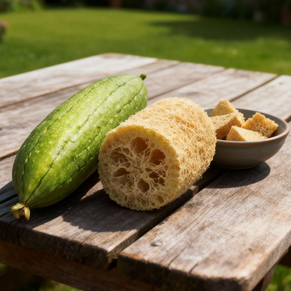 Loofah Seeds – Luffa Cylindrica – Natural Bath Sponge Plant – Rare & Unique Variety – High Yield Climbing Vine – Italian Type
