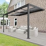HOME DELUXE - Terrassenüberdachung Solis Deluxe - 579 x 295 x 233 / 272 cm - inkl. Schiebedachfunktion - inkl. Hohlkammerplatten, Montagematererial I Pergola Überdachung Terrassendach