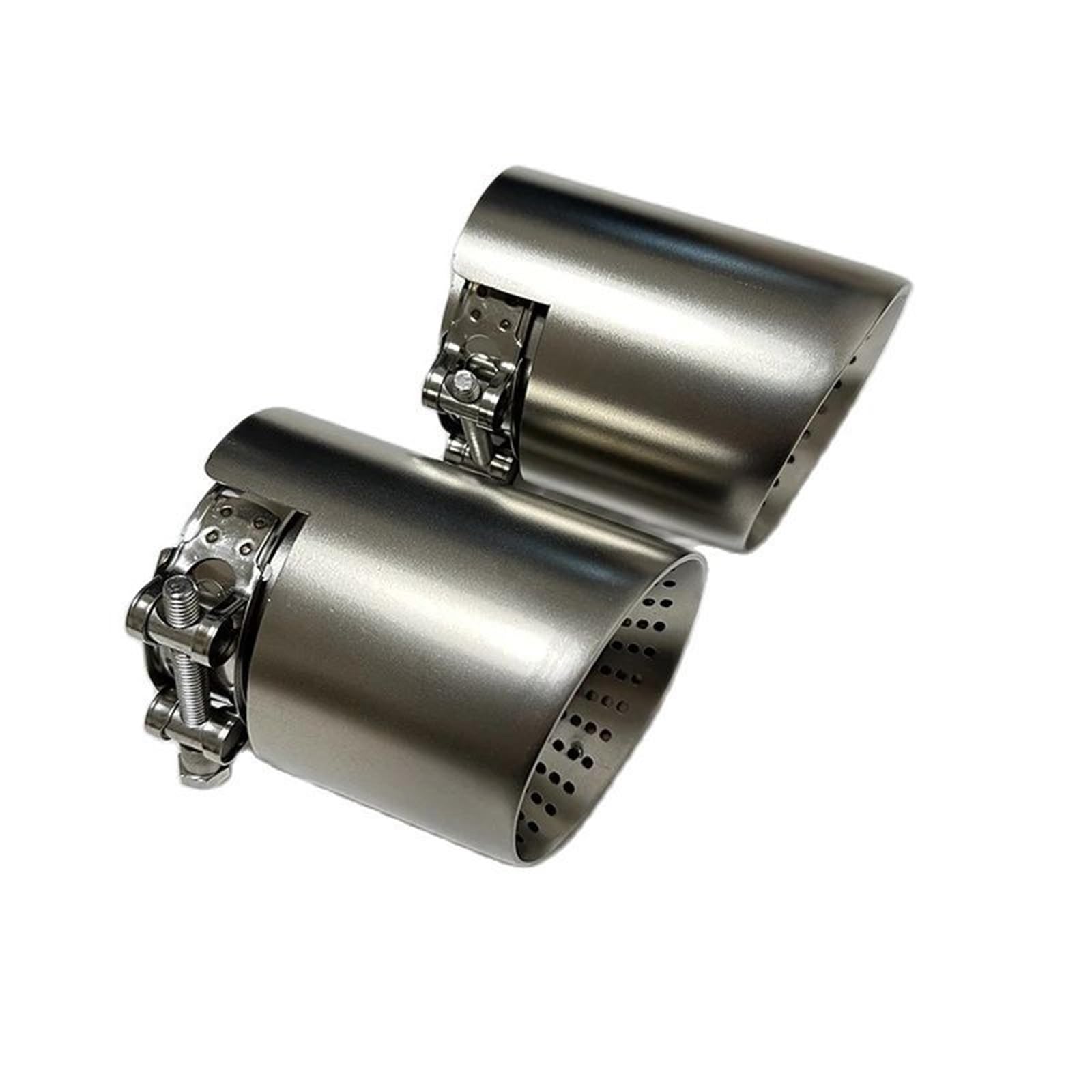 Tłumiki samochodowe Buse d'échappement en acier inoxydable mat, longueur 120mm, grand diamètre 101mm 114mm, système de silencieux voiture ouvert(60mm-101mm)