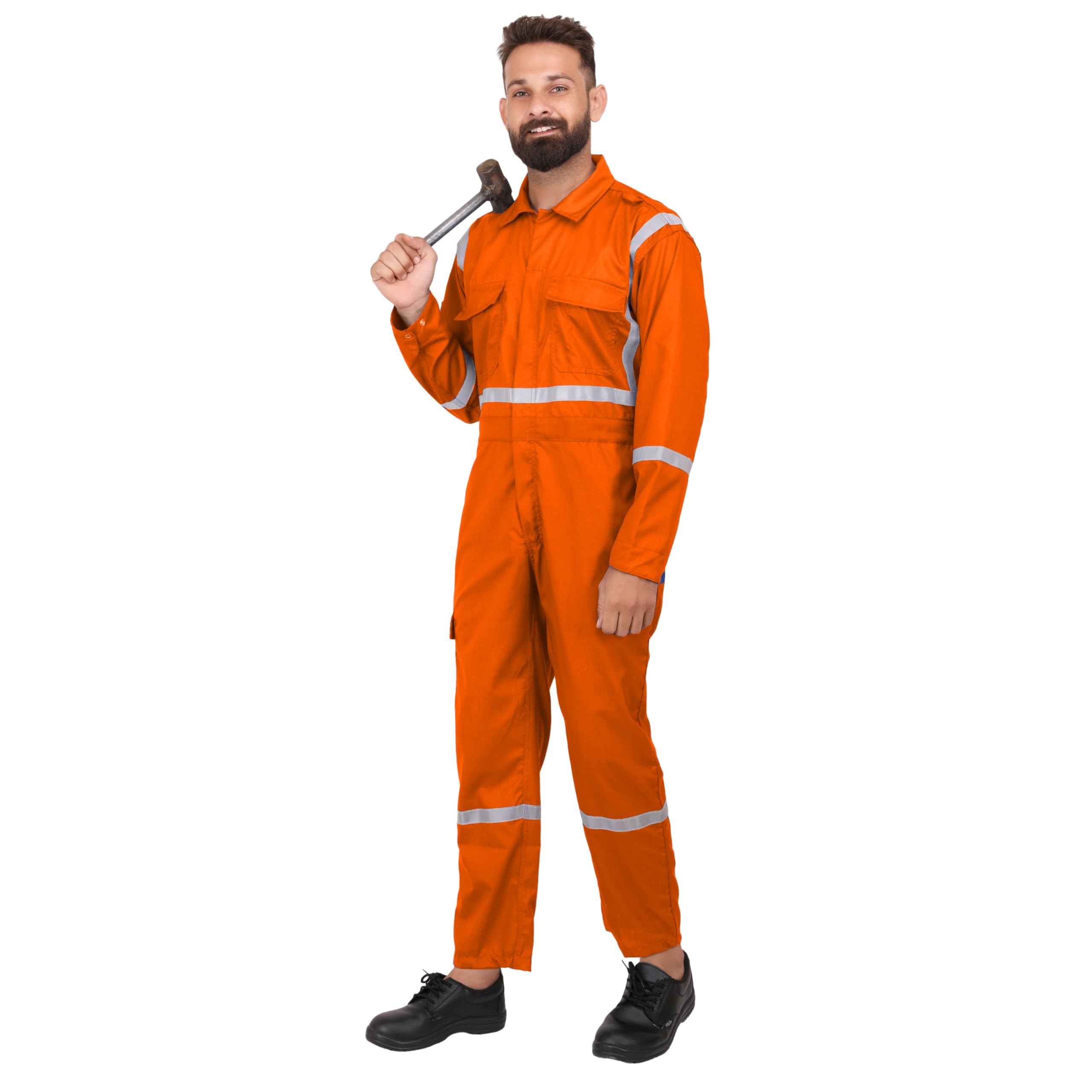CLUB TWENTY ONE Mens Pyrovatex Treated Flame Resistant FR High Visibility Coverall Boiler Suit 1 inch Tape, Workwear Overall Suit For Men (Size - XL, Color - Orange) (B0CK5K3JC8) Amazon Price History, Amazon Price Tracker