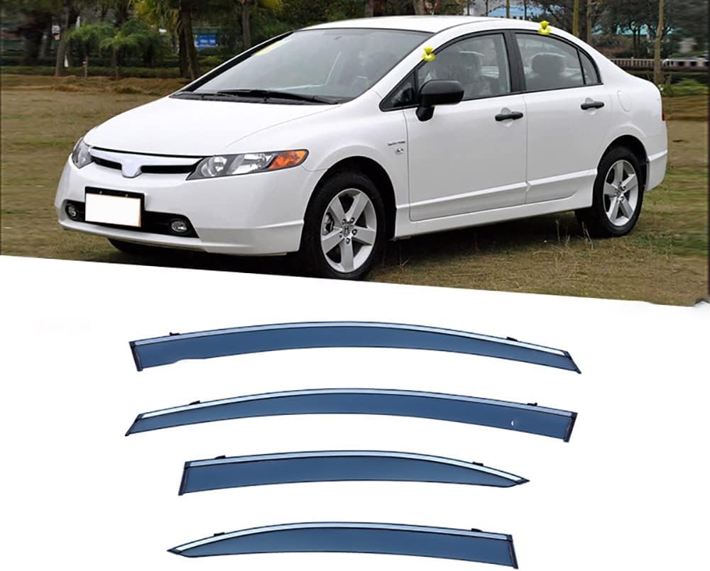 PANXUC Car Wind Deflectors for Civic 2006-2011, Side Window Wind Rain Deflector Window Visor Sun Rain Guard Smoke Guards
