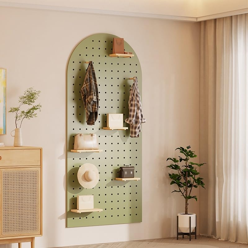 PFCDZDU Pegboard Combination Wall, Wall Mount Display Organizer Panels, with Adjustable Shelves & Hooks, Modular Storage Shelf for Bedroom Study Office(120x60cm-A)