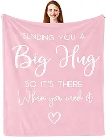 Pubrave Cobertor curativo - 152 x 127 cm rosa, presentes para mulheres após a cirurgia, recuperação do câncer de mama, presentes inspiradores e de simpatia
