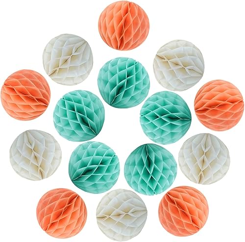 Miniatura 7 de YLY's love 30 pompones de papel de seda de 4 pulgadas, bolas de nido de abeja, bola de flores, decoración de pared, pompones para decoración de