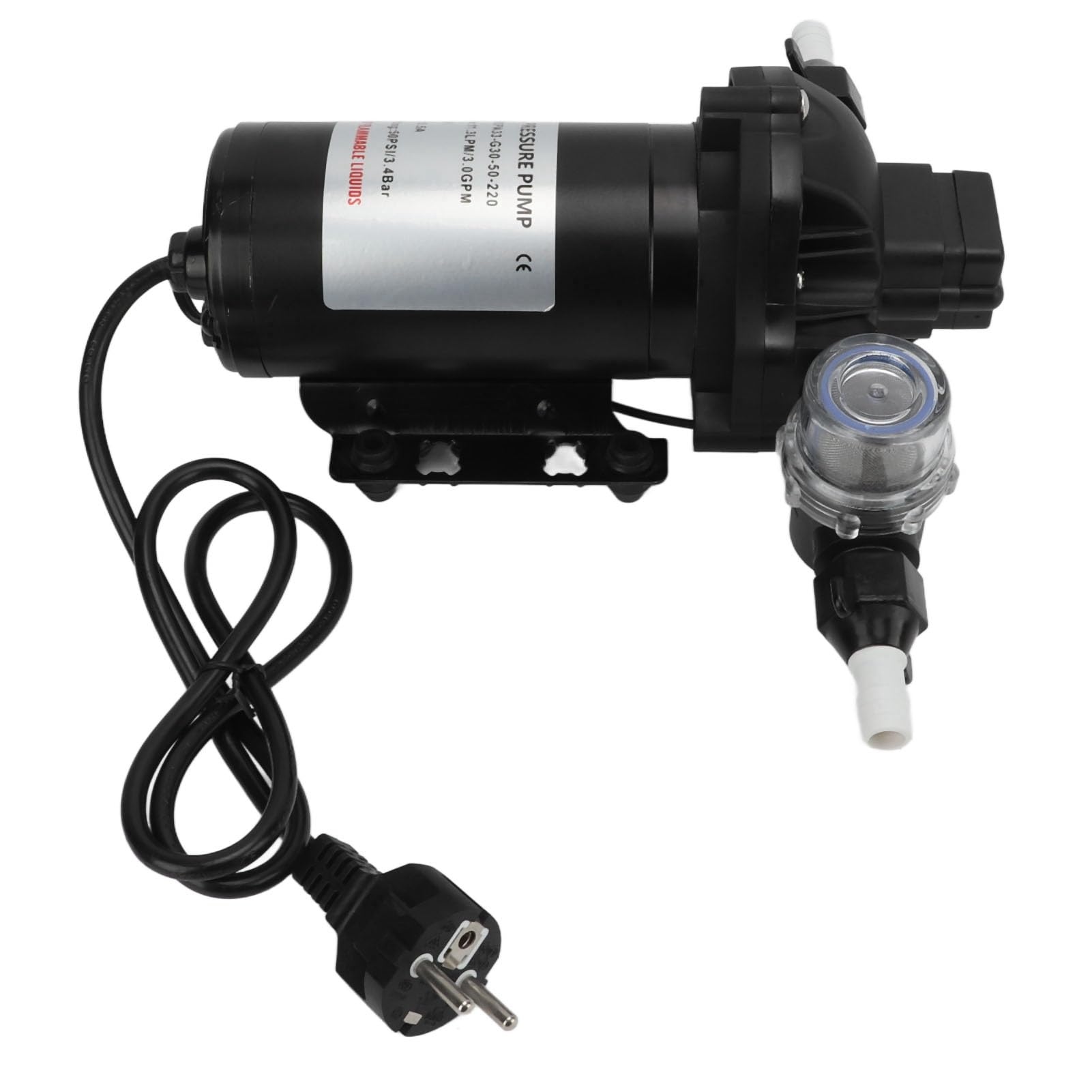 Pompe ¨¤ Membrane ¨¤ Pression D'eau 220V, 11,3 Lpm, 50psi, Auto-amor?ante, pour Voiture, Camping-car, Yacht, Caravane, Bateau Marin