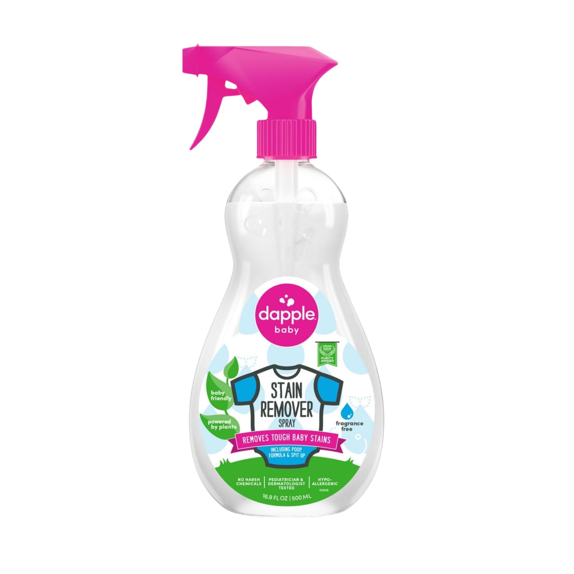 DAPPLE - Laundry Stain Remover Spray Fragrance Free - 16.9 fl. oz. (500 ml)
