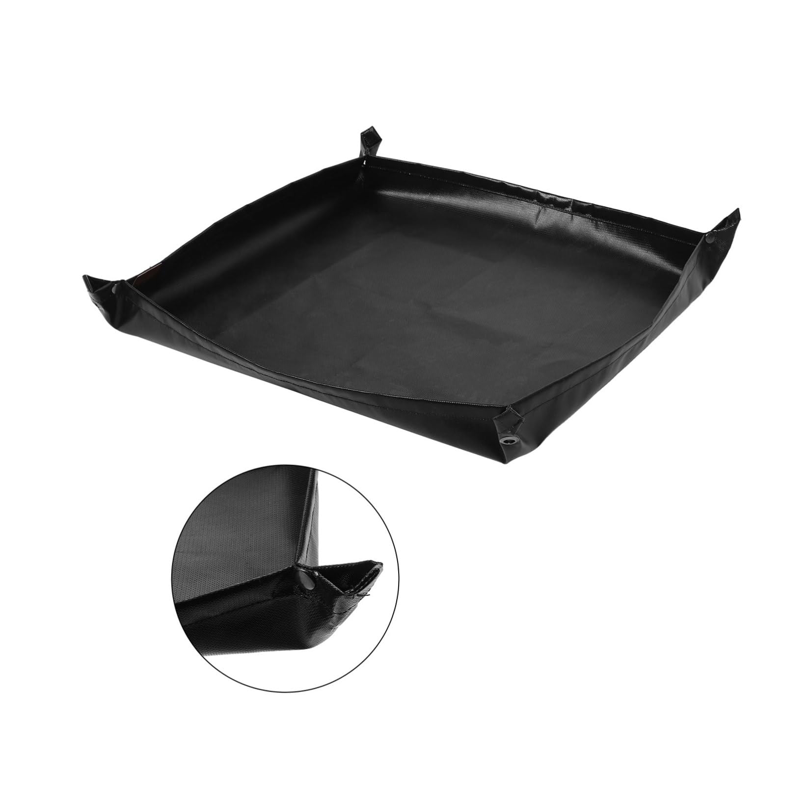Tapete de Silicona Negro para Parrilla Exterior Resistente al Calor | Protector para Madera y Fogatas, Fácil de Plegar y Limpiar, Uso en Cookout y Bbq