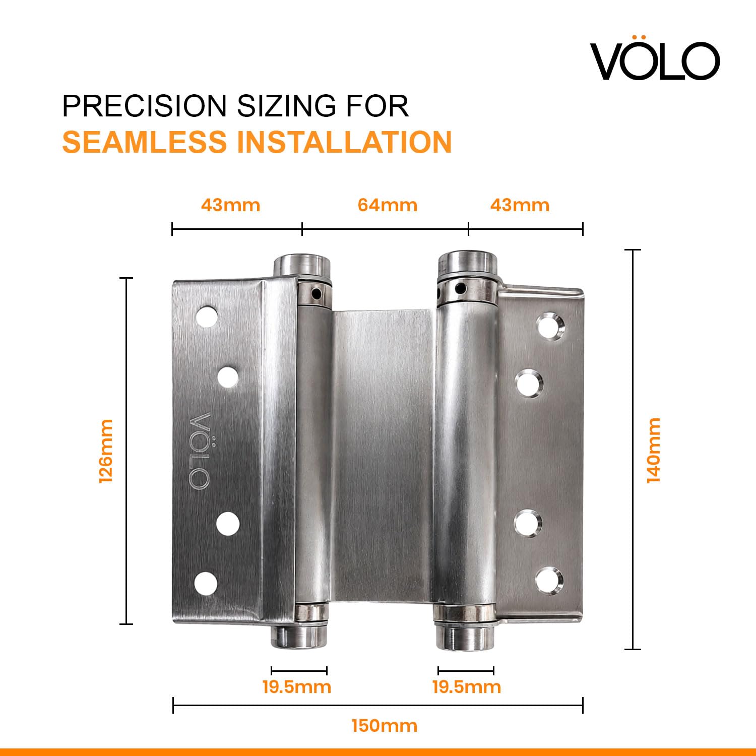 VOLO Self-Closing Door Hinges - 2 Pack -2 VOLO Self-Closing Door Hinges - 2 Pack -2