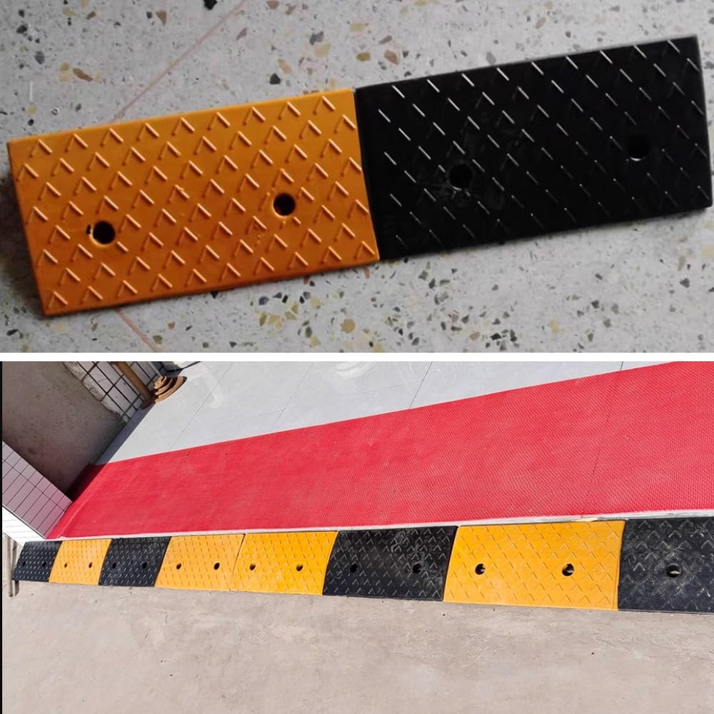 Rampes De Bordure pour Fauteuil Roulant, Rampe De Trottoir Portable 3/4/5cm Hauteur, Rampe en Caoutchouc De Chargement pour Bordure(100x15x3cm/39x6x1.2in)