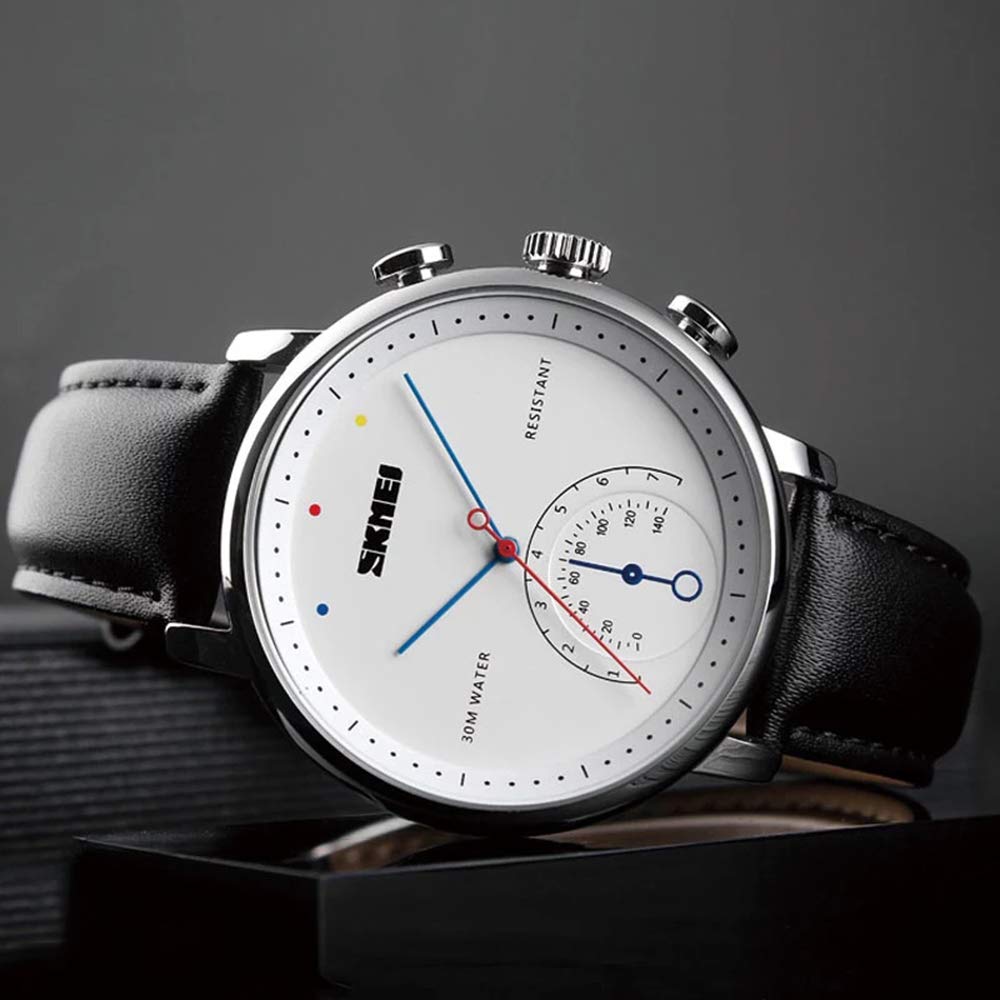 MASTOP Reloj de cuarzo para hombre, ultrafino, impermeable, analógico, de negocios, clásico