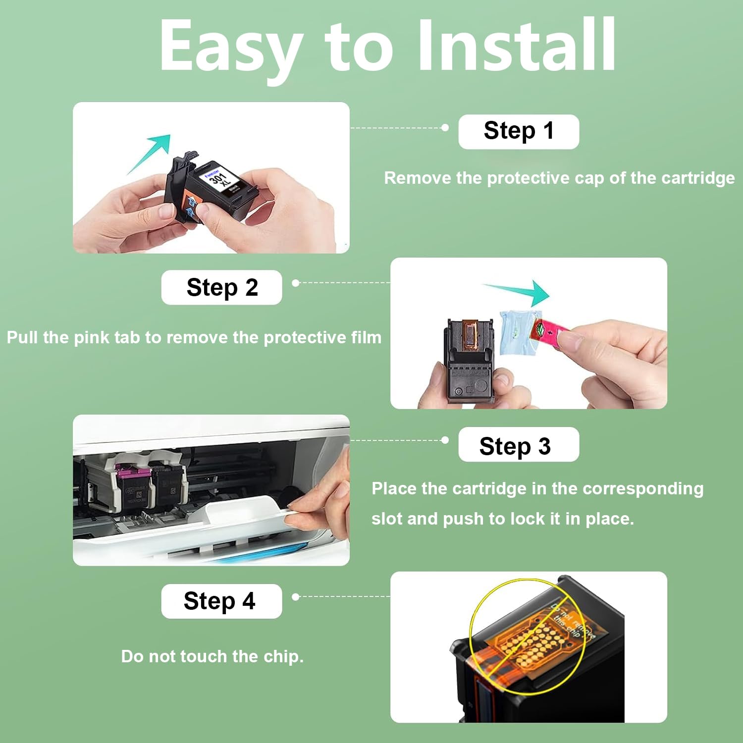 CARTUCCE NERO+COLORE 301XL PER HP OFFICEJET 2620 2622 2624 - Foto 6