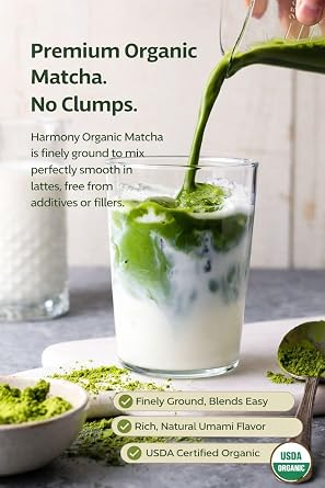 Harmony Organic Matcha Green Powder 80 Count