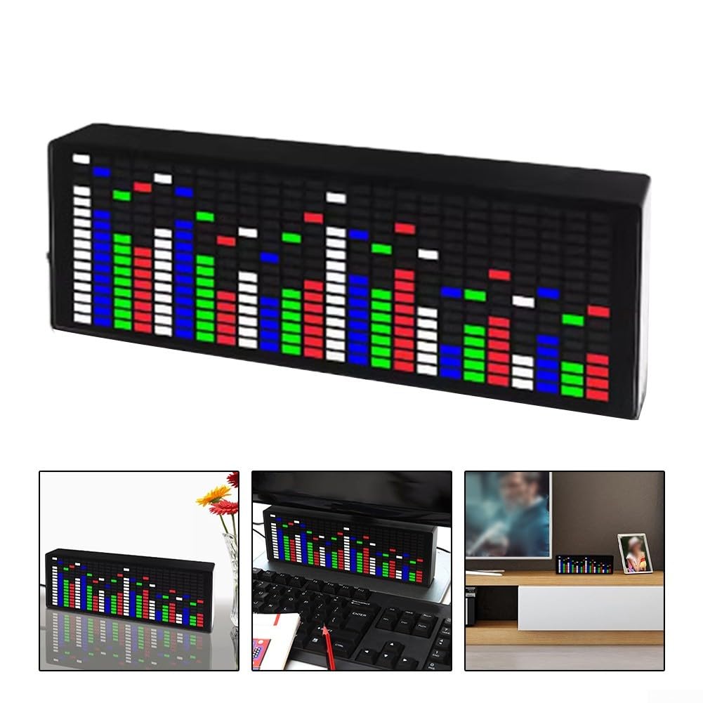 LED-Musikspektrum-Anzeige, VU-Meter-Anzeige, Analysator, RGB-Audio-Pegelanzeige, RGB-Lichtspektrum, DIY-Kit, Lampe, Lautstärkeregler, Verstärker-Platine (weiß)