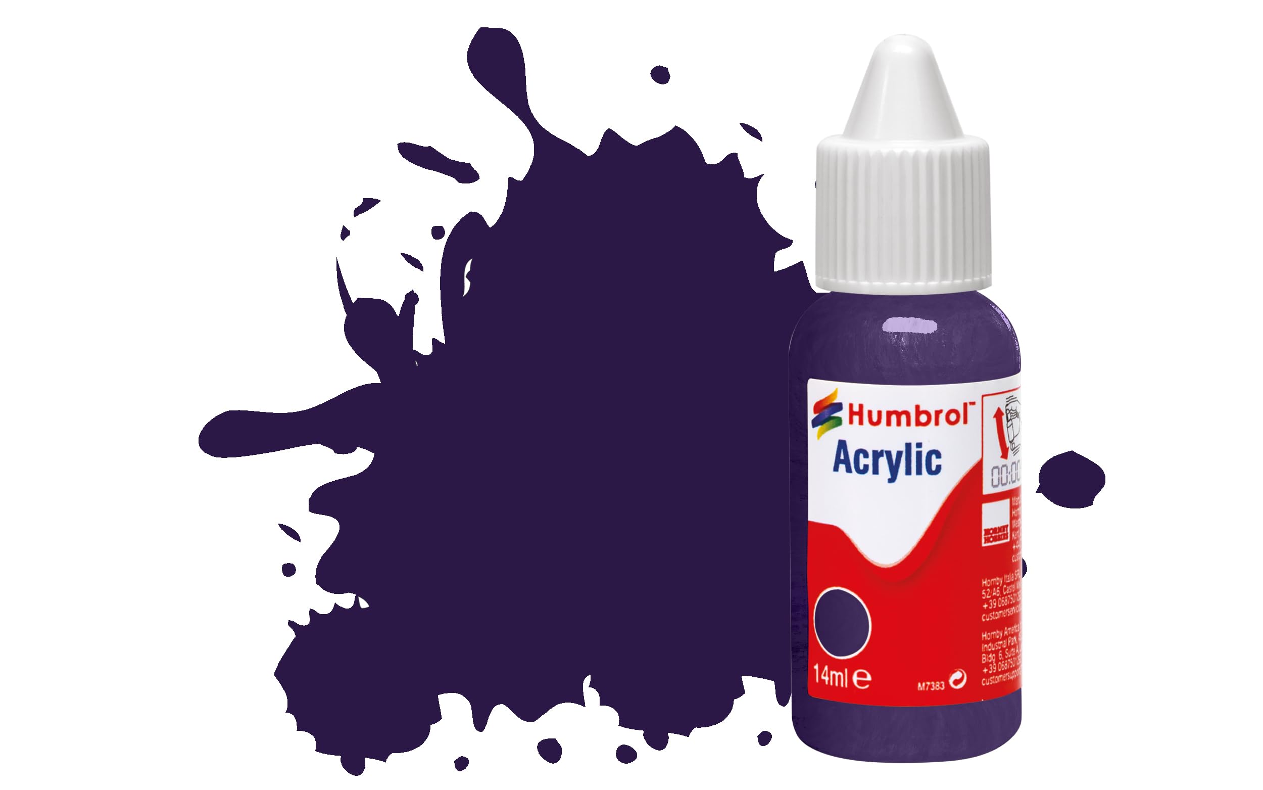 Humbrol Acrylic Paint No 68 Purple Gloss 14ml Fast Dry Model Making DB0068