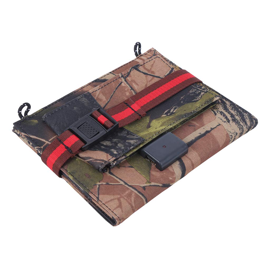 Chargeur Pliable de Panneau Solaire Portable 15W avec Sortie 5V, pour Sac à Dos de Camping en Plein Air Randonnée Charge D'urgence Téléphone Portable