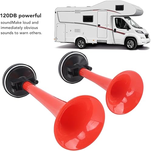 Miniatura 4 de Juego de bocinas de aire, kit de bocina de aire dual de 12 V 20 A, bocina de aire de 120 db con compresor para camión, tren, barco