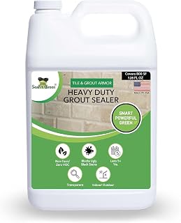 Seal It Green Xtreme Heavy Duty Professional Grout Sealer-Breathe Easy, Stain Block Technology. Odorless, Non-Toxic, Zero VOC-Seals & Protects. Lasts 5+ Yrs. 800+ SF Coverage