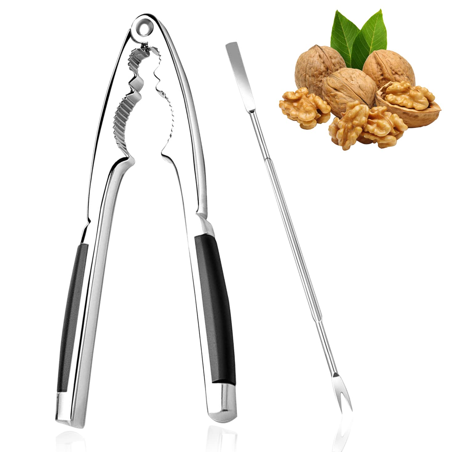 Gxlaihly Nussknacker Edelstahl - Mit 3 Aussparungen Für Alle Nussgrößen