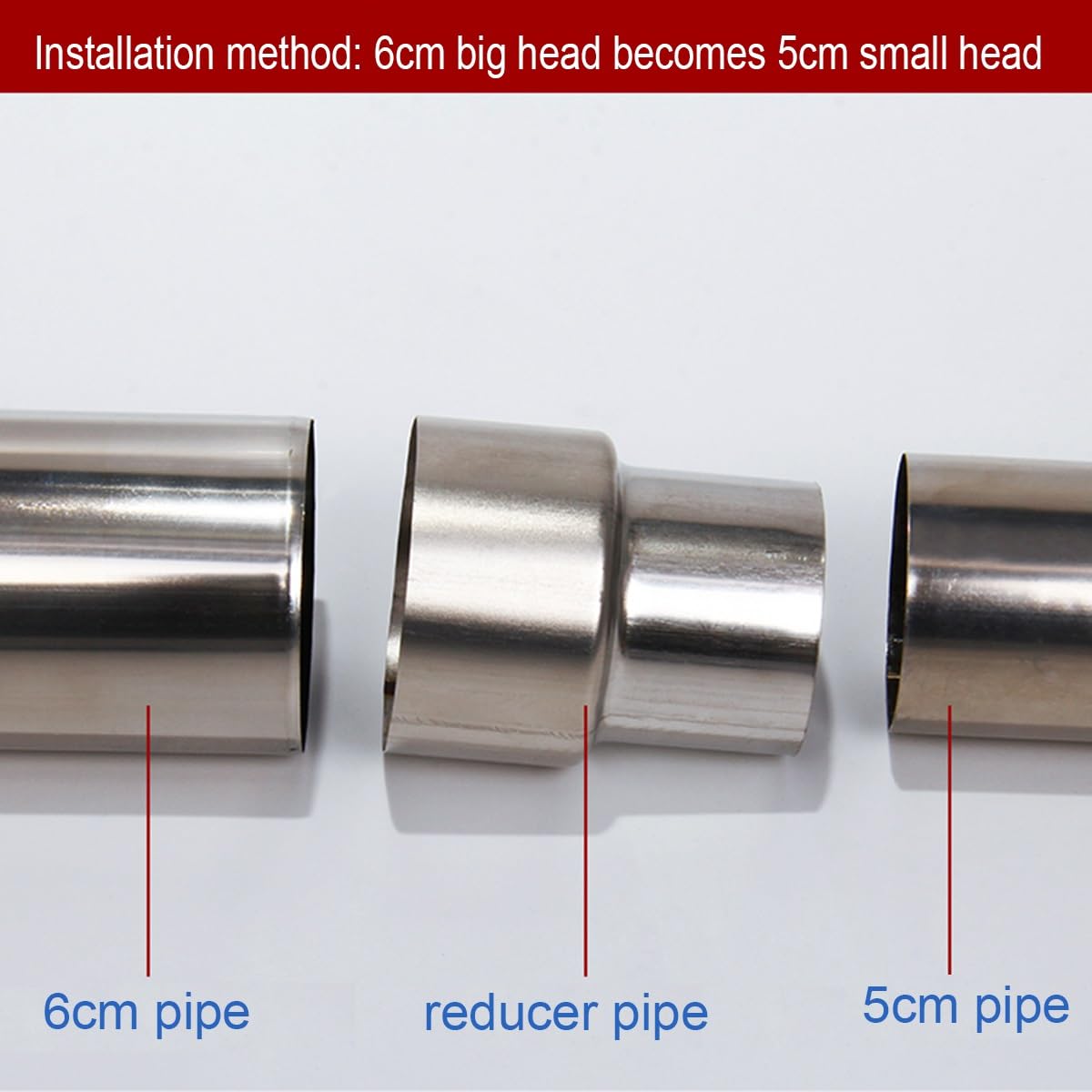 Adaptateur Réducteur Conduit, Adaptateur de cheminée, 1 pièce de tuyau de réduction d'extension, grande tête à petite(9cm~7cm)