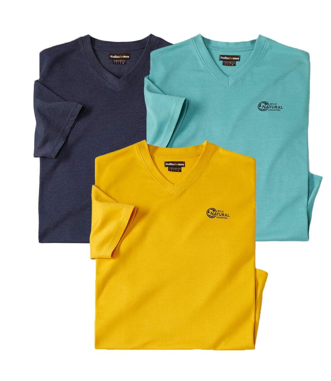 ATLAS FOR MEN - Pack of 3 Graphic Print T-Shirts - 3XL