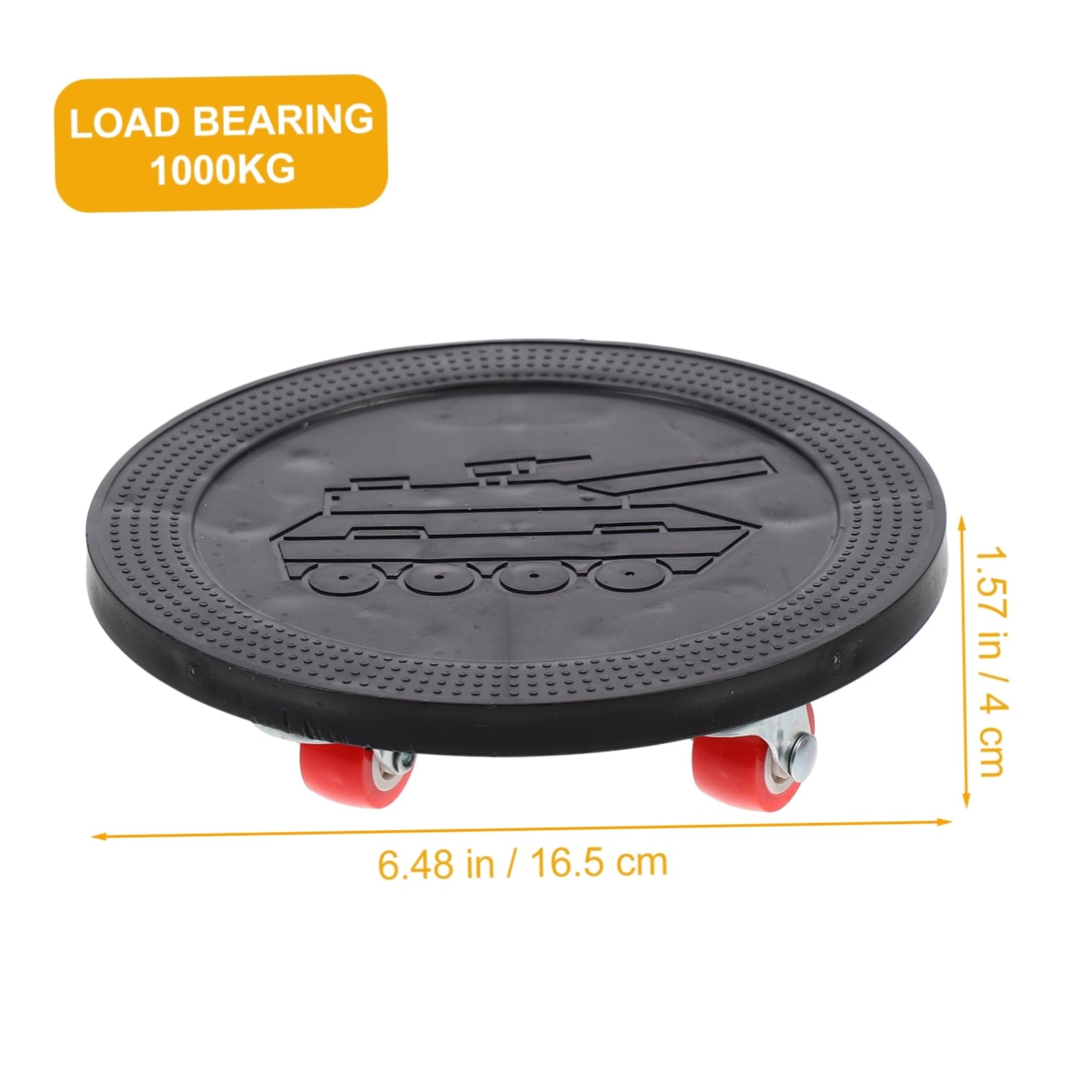 Basi per Spostare Mobili, Set 1 Pezzo, Portata 1000kg | Ferro Abs Gomma, Nero, Utensile per Trasloco Domestico, Sollevamento e Movimentazione di Carichi
