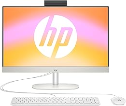 HP All-in-One Desktop PC, 23.8 inch FHD Display, AMD Ryzen 5 7520U, 8GB DDR5 RAM, 512GB SSD, AMD Radeon Graphics Unit, Win...